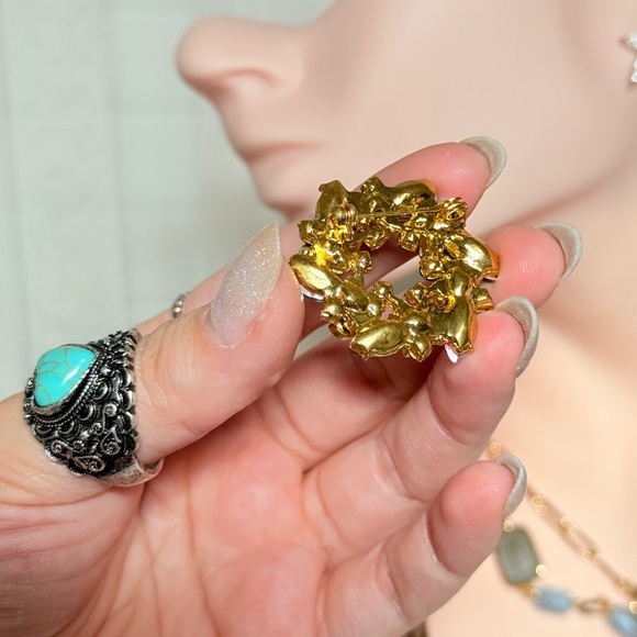 ⚜️ Multicolor Crystal Floral Brooch - Picture 5 of 6